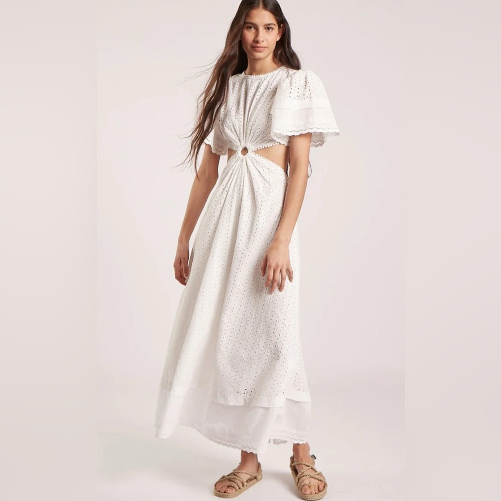 MAIA BERGMAN Caro Dress in Salt White